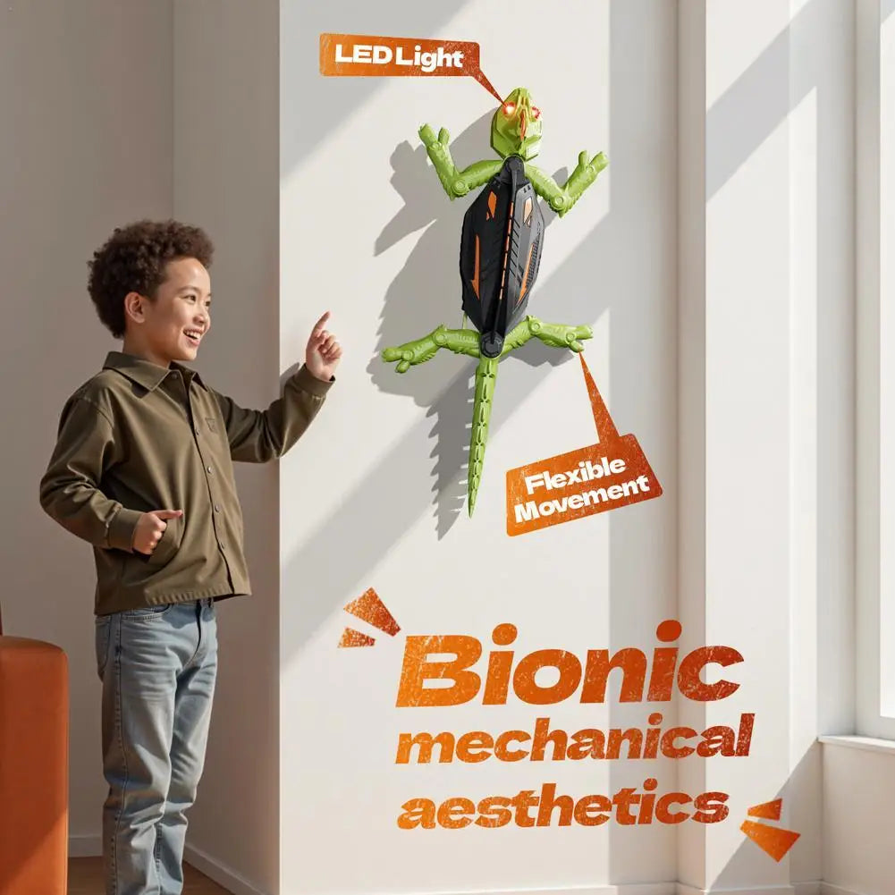 Realistic Biomimetic RC Wall Climbing Lizard Robot Toy, Remote Control Gecko That Climbs Glass & Smooth Walls Christmas decor